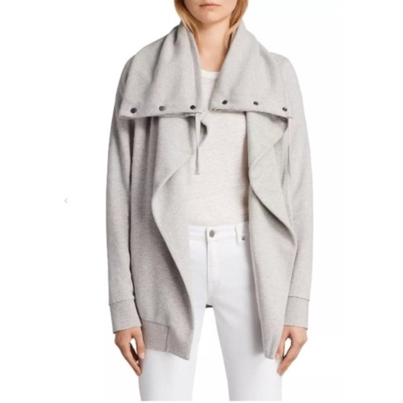 All Saints Jackets \u0026 Coats | Nwt AllSaints Brooke Knit Jacket in Ivory White - Size Xs! | Color: Cream/Gray | Size: Xs | Limitedgems's Closet